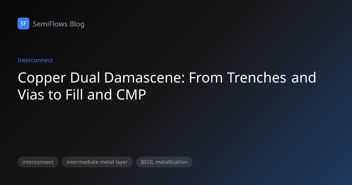 Copper Dual Damascene: Principles, Process Integration, and Evolution ...