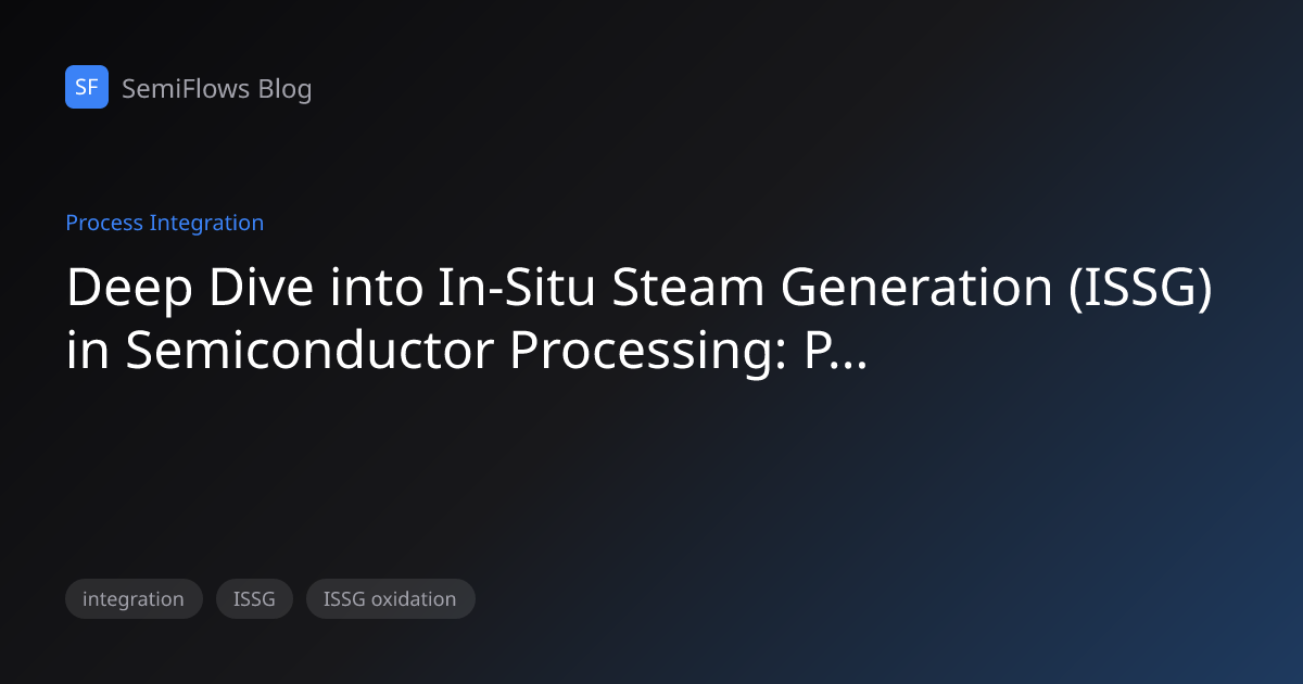 Deep Dive into In-Situ Steam Generation (ISSG) in Semiconductor ...