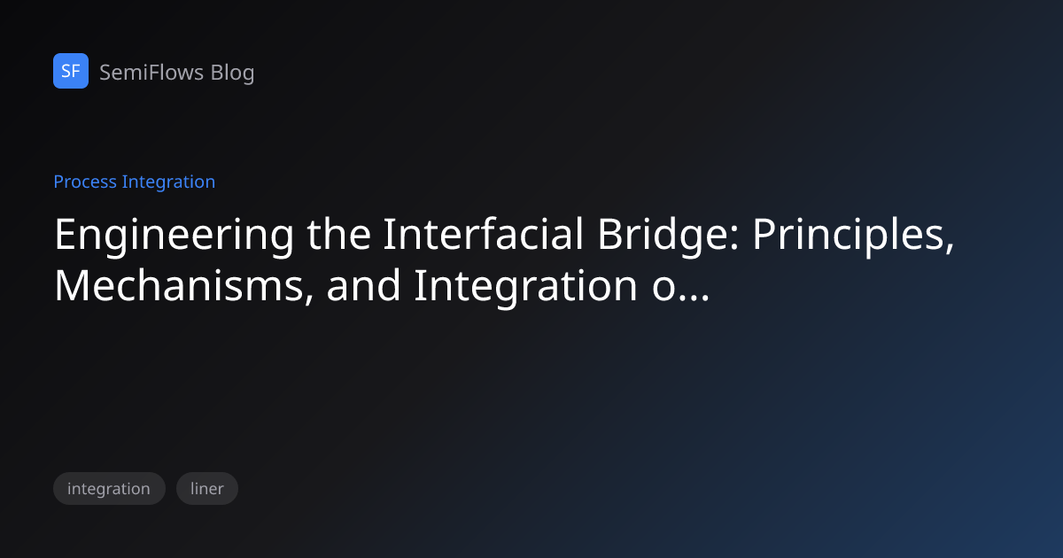 Engineering the Interfacial Bridge: Principles, Mechanisms, and ...
