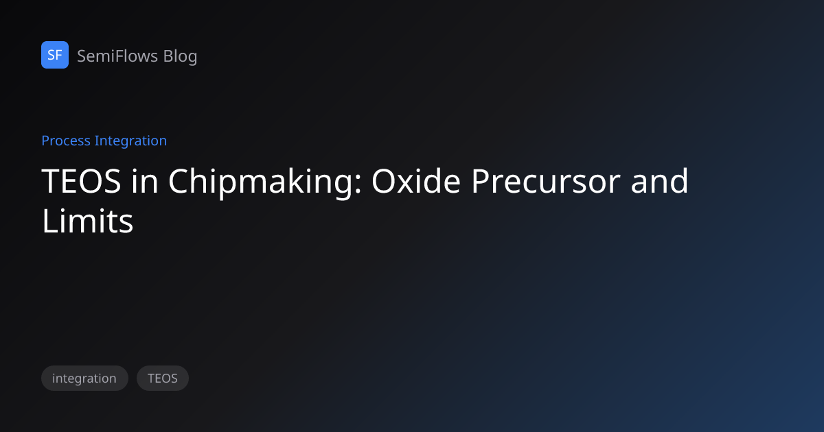 Demystifying Tetraethyl Orthosilicate (TEOS) in Advanced Semiconductor ...