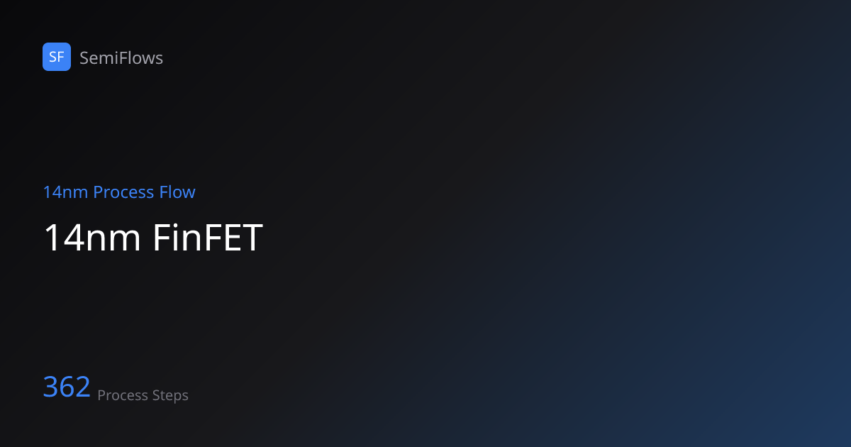14nm FinFET - 14nm 工艺流程 | SemiFlows